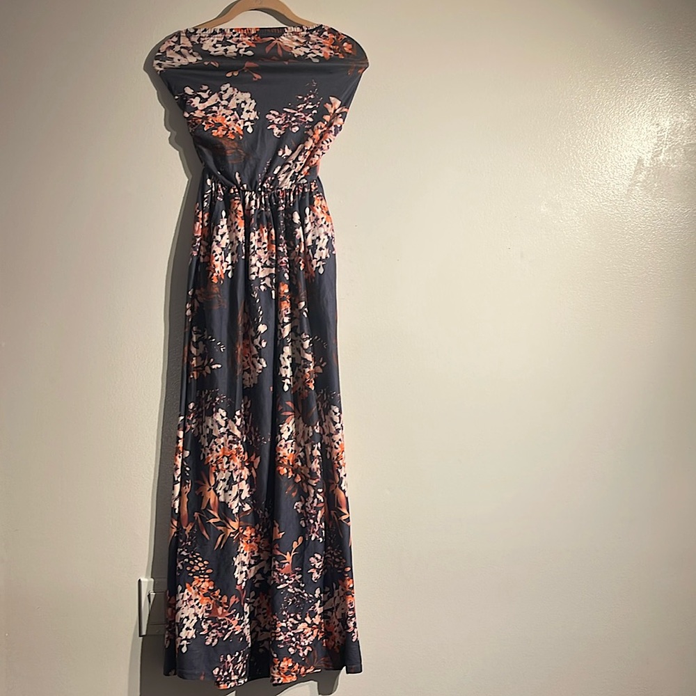 Halter maxi dress with pockets